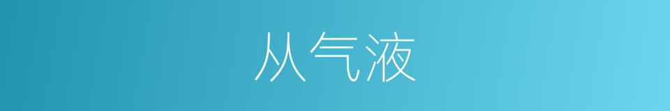 从气液的同义词