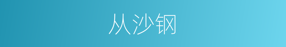 从沙钢的同义词