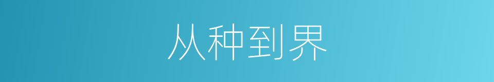 从种到界的同义词