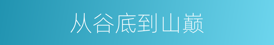 从谷底到山巅的同义词