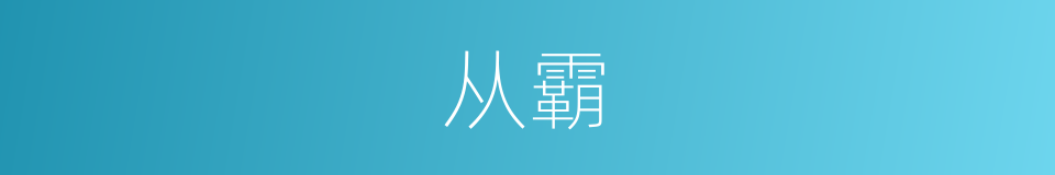 从霸的同义词