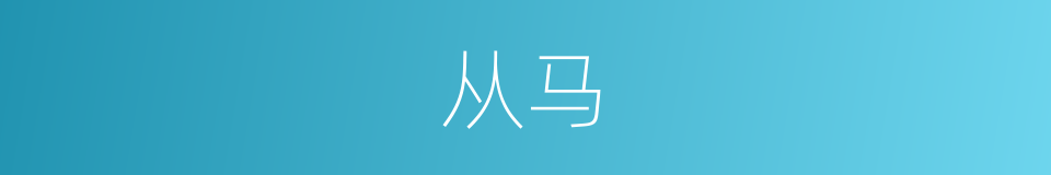 从马的意思