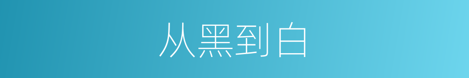 从黑到白的同义词