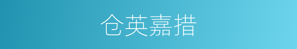 仓英嘉措的同义词