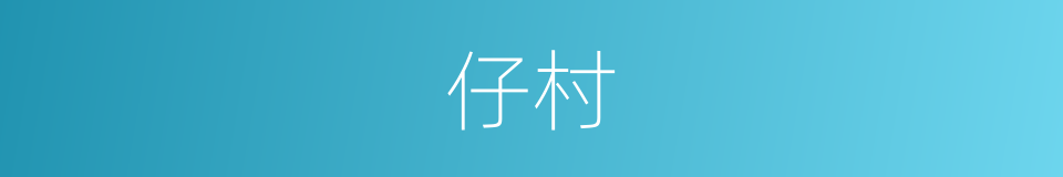 仔村的同义词
