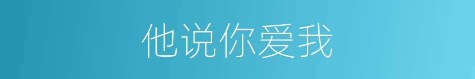 他说你爱我的同义词