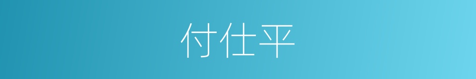 付仕平的同义词