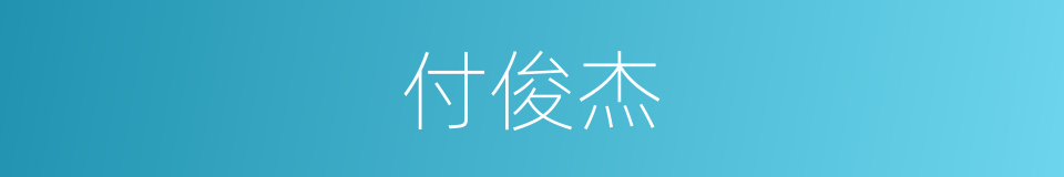 付俊杰的同义词
