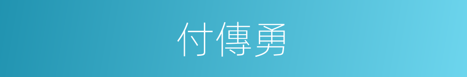 付傳勇的同義詞