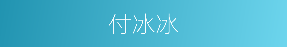 付冰冰的同义词