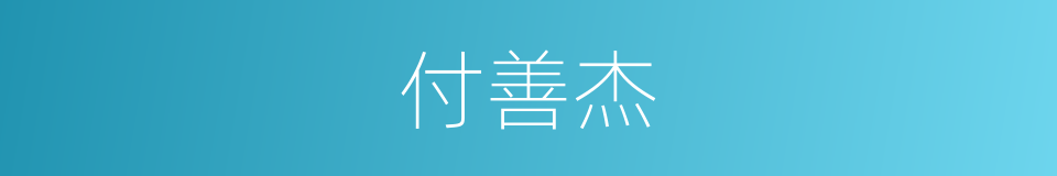 付善杰的同义词