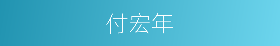 付宏年的同义词