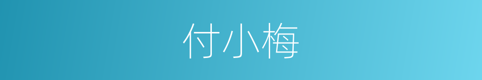 付小梅的同义词