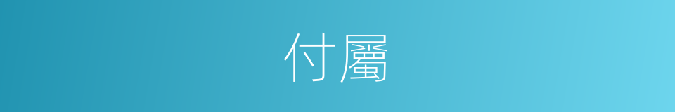 付屬的意思
