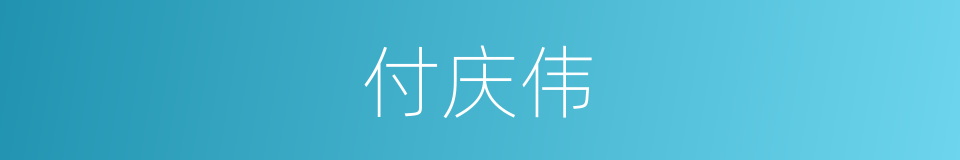 付庆伟的同义词