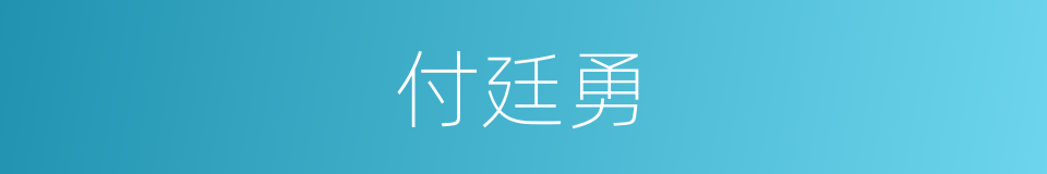 付廷勇的同义词