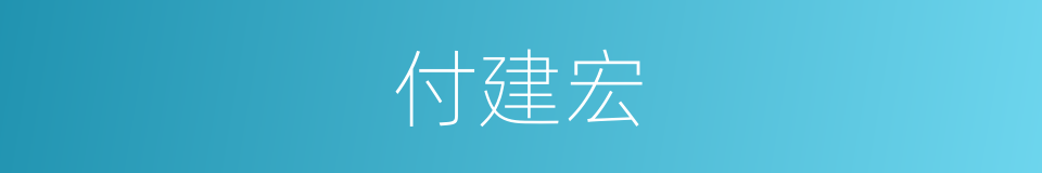 付建宏的同义词