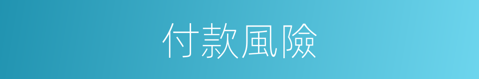 付款風險的同義詞