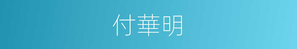 付華明的同義詞