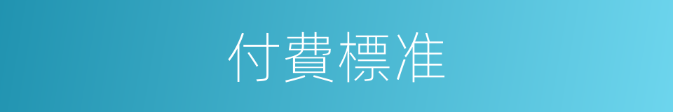 付費標准的同義詞