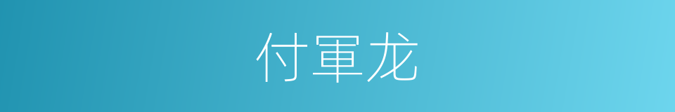 付軍龙的同義詞