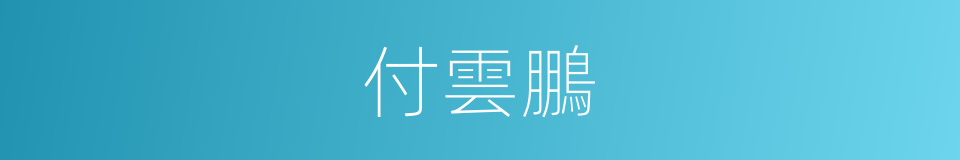 付雲鵬的同義詞