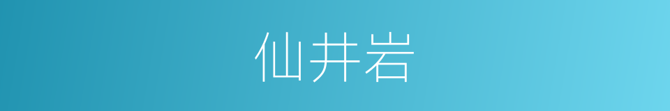 仙井岩的同义词