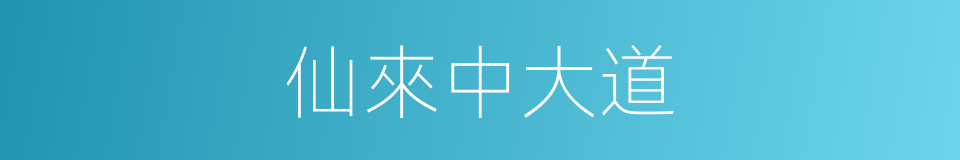 仙來中大道的同義詞