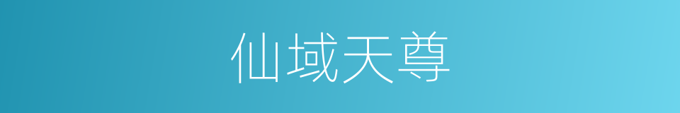 仙域天尊的同义词