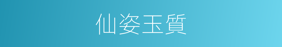仙姿玉質的意思