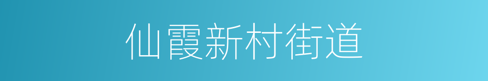 仙霞新村街道的同义词