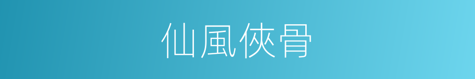 仙風俠骨的同義詞