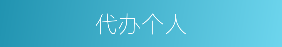 代办个人的同义词
