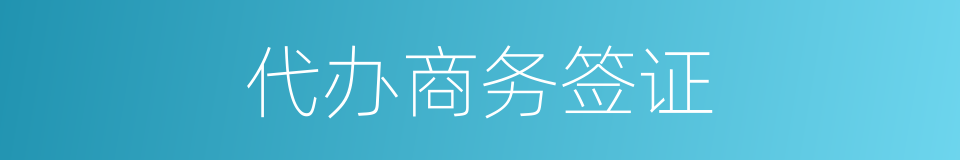 代办商务签证的同义词