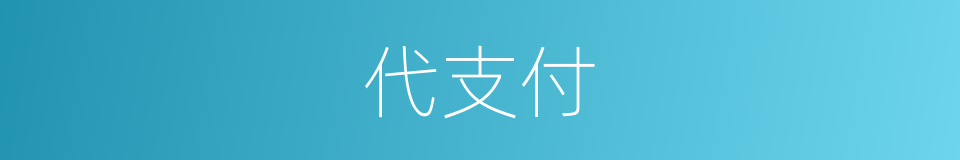 代支付的同义词