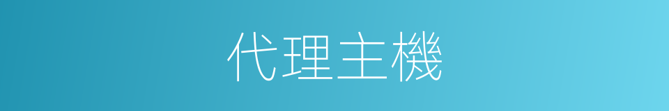 代理主機的同義詞