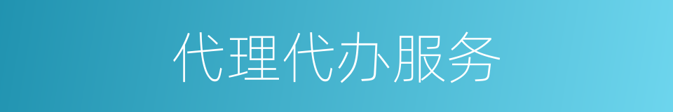 代理代办服务的同义词