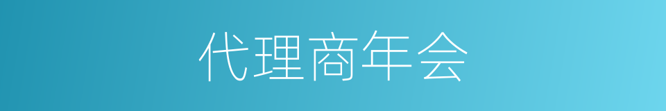 代理商年会的同义词