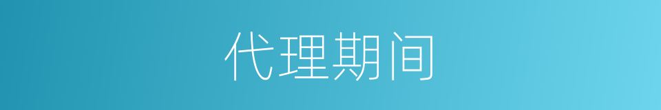 代理期间的同义词
