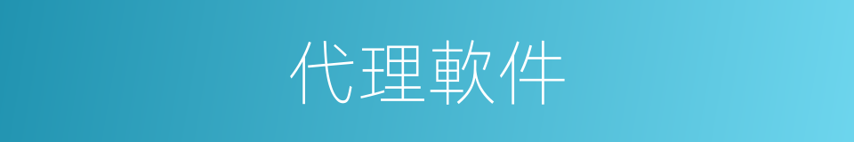 代理軟件的同義詞