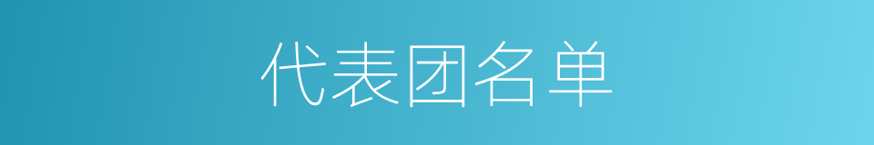 代表团名单的同义词