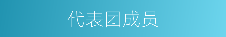 代表团成员的同义词