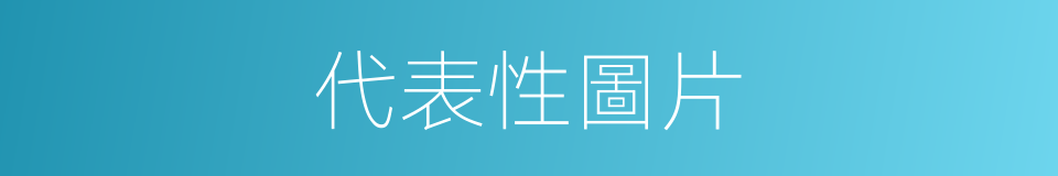 代表性圖片的同義詞