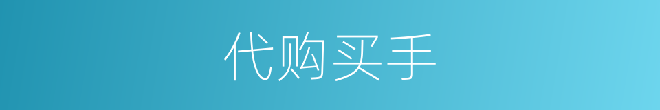 代购买手的同义词
