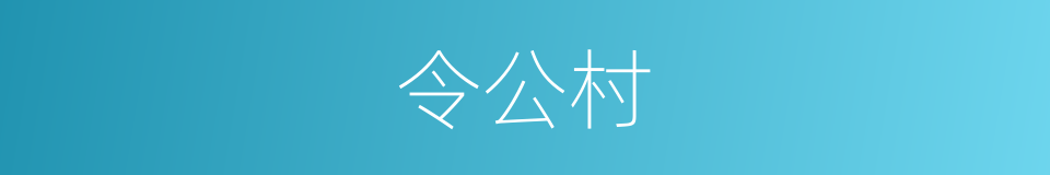 令公村的同义词