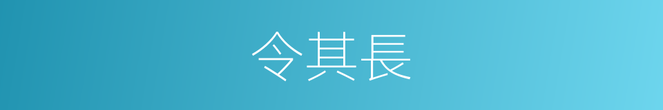 令其長的同義詞