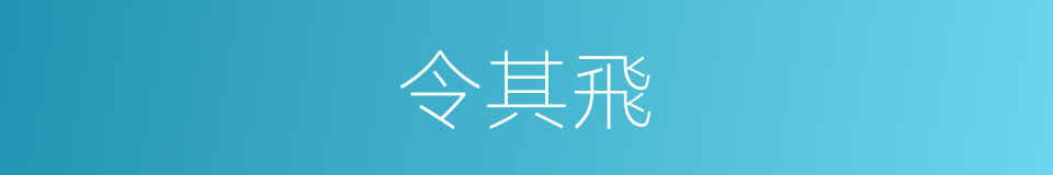 令其飛的同義詞