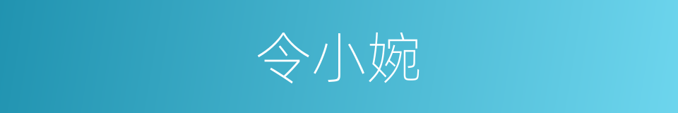 令小婉的同义词