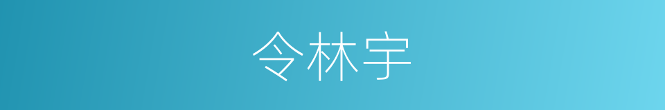 令林宇的同义词