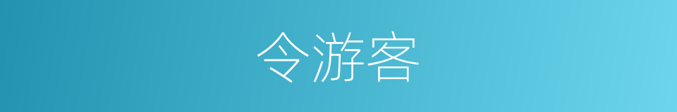 令游客的同义词